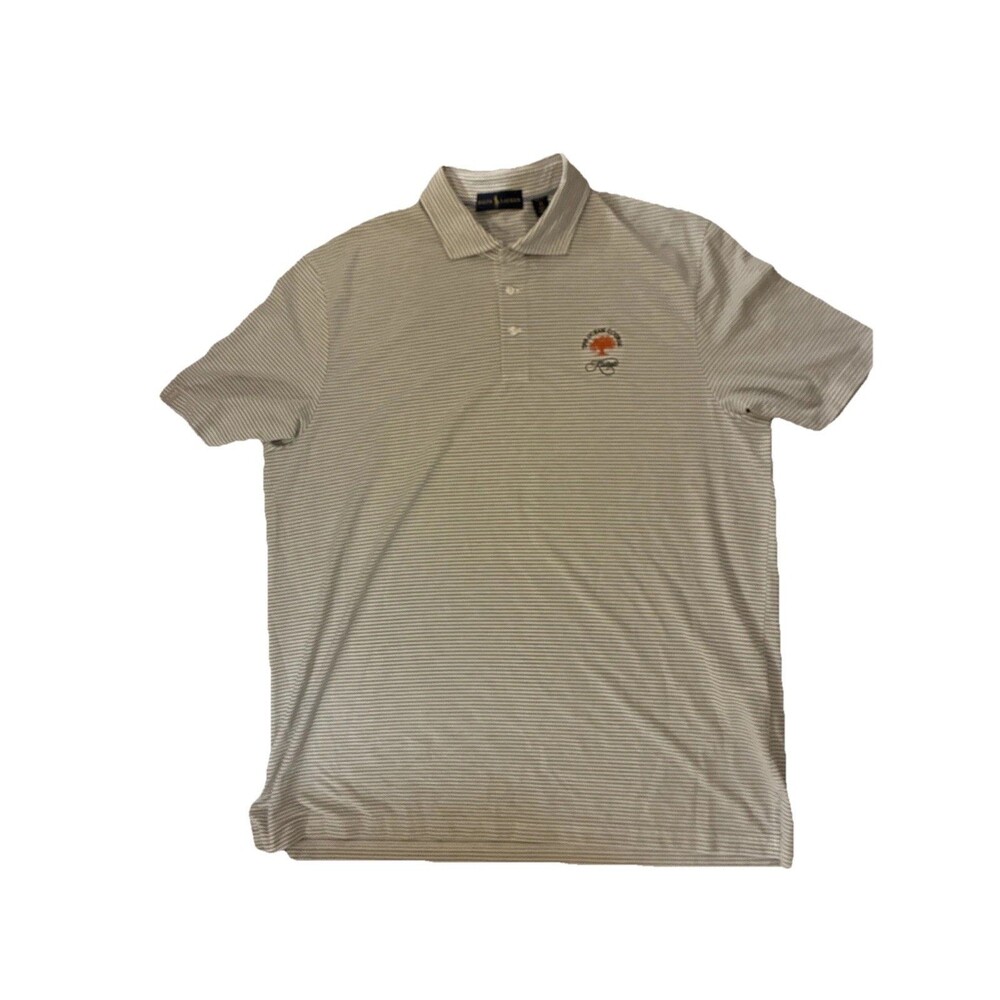 Ralph Lauren Pro Fit Men’s XXL Blue White Striped Polo Kiawah Ocean Course Golf